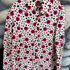 Polka Dot Casual Button Down Shirt